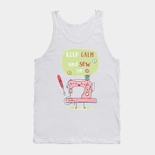 Keep Calm and Sew On Tank Top